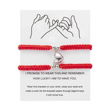 Magnetic Couple Bracelets Set - Romantic Heart Matching Bracelets for Him & Her