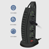 Tower Multi Power Strip with 4 Outlets, 1 Type-C & 3 USB Ports – 2m Extension Cable, Overload Protection