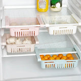 Cesta de almacenamiento retráctil para refrigerador: cajón organizador para refrigerador que ahorra espacio 