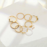 Boho Vintage Animal Ring Set for Women – Adjustable Zinc Alloy Bands