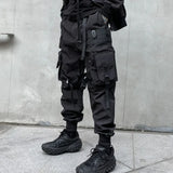 Men’s Loose Fit Safari Cargo Overalls – Multi-Pocket Streetwear Pants for All Seasons