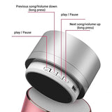 Mini Bluetooth Steel Speaker – Portable Wireless Subwoofer with HD Stereo Sound & TF Card Support
