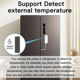 WiFi Smart Temperature & Humidity Sensor with External Probe – Compatible with Tuya, Alexa & Google Home