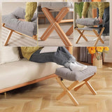 Foldable Wooden Footstool – Compact & Stylish Ottoman for Home & Office