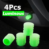Tapones para válvulas de neumáticos que brillan en la oscuridad: ajuste universal para automóviles, motocicletas y bicicletas