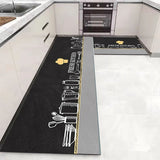 Alfombrilla suave y lavable: alfombra larga antideslizante para cocina, dormitorio, pasillo y baño