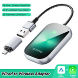 Wireless CarPlay & Android Auto Adapter with Tempered Glass Frame