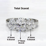 Luxury Oval Cut Moissanite Engagement Ring – 925 Sterling Silver Wedding Band for Women