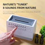Bluetooth Speaker with White Noise, Aromatherapy Humidifier, and Flame Night Light