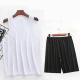 Men’s Ultra-Thin Sleeveless Pajama Set – Breathable, Quick-Dry Sleepwear