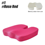 Memory Foam Coccyx Seat Cushion - U-Shaped Orthopedic Massage Pad for Car & Office