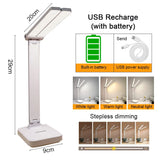 Rechargeable LED Desk Lamp with Touch Control and Adjustable Brightness