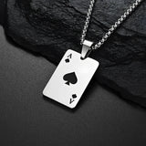 Unisex Hip Hop Square Pendant Necklace – Stainless Steel Streetwear Jewelry
