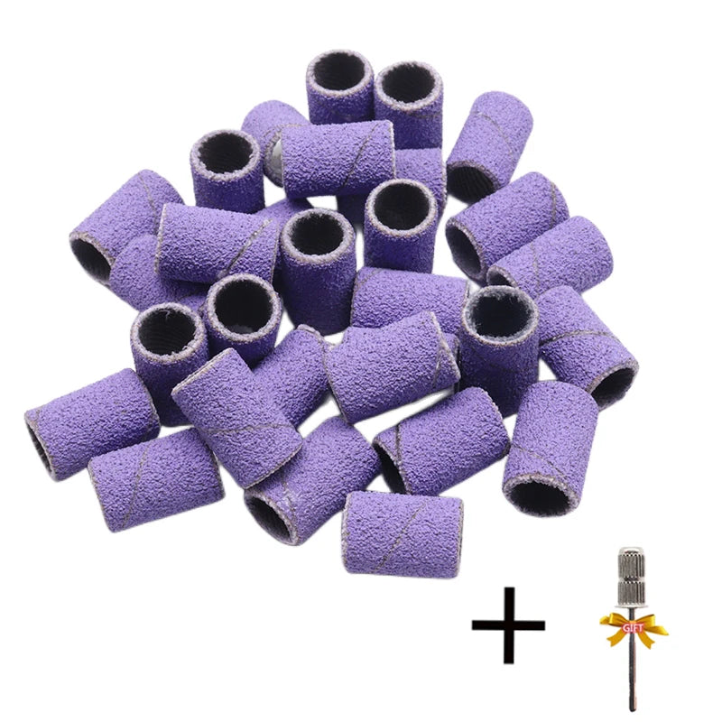 50pcs Sanding Bands for Nail Drills – Grit #80, #120, #180, #240 – Perfect for Pedicure & Manicure