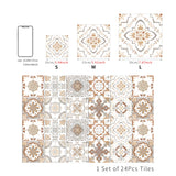 Pegatinas de PVC para azulejos, 24 unidades: fáciles de despegar y pegar para superficies lisas, decoración del hogar para paredes, pisos y más