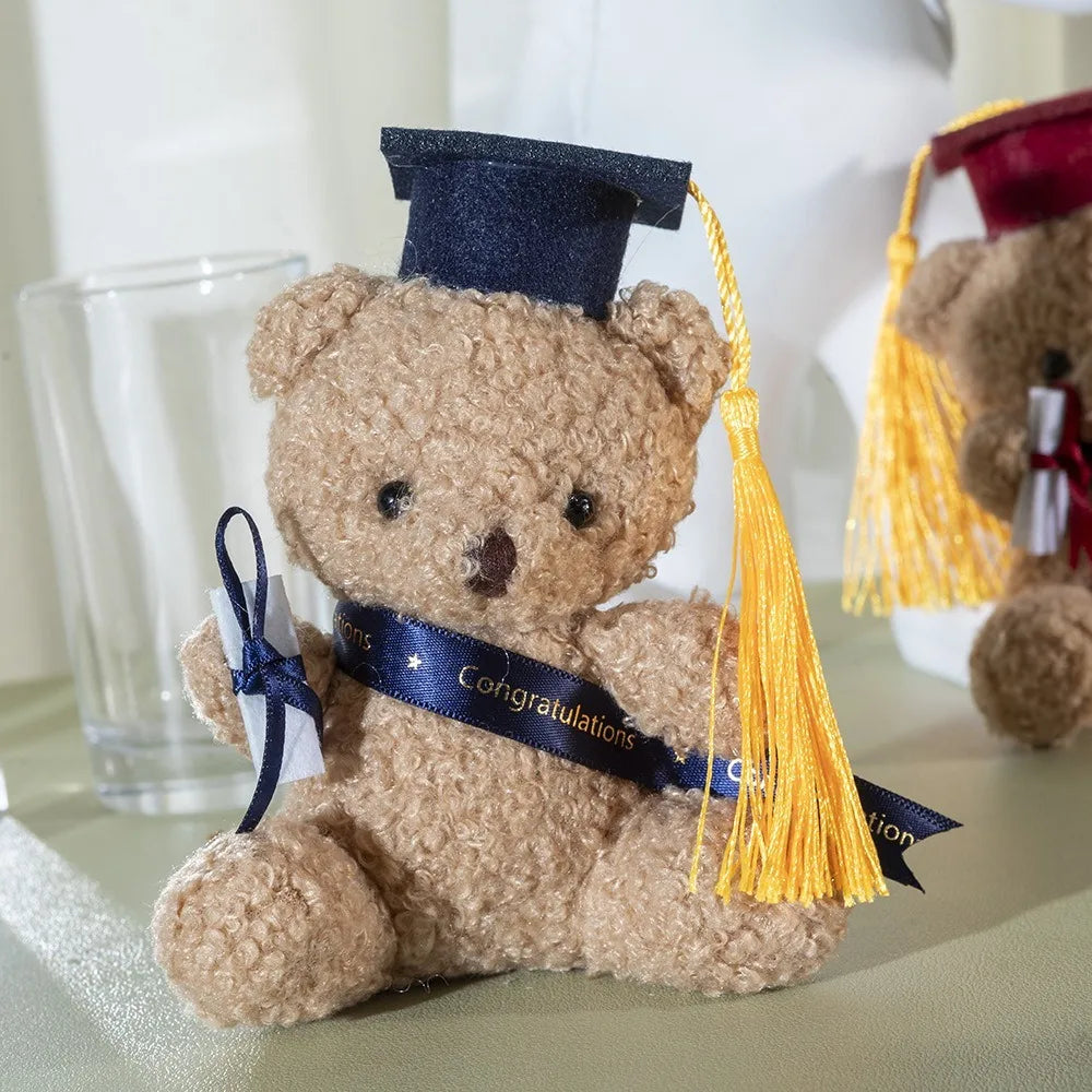 Mini Graduation Bear Plush Toy – Soft Cotton Stuffed Doll Gift