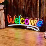 Rainbow LED Neon Wall Light – USB Powered Decorative Sign for Bedroom & Events