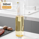 Botella rociadora de aceite para cocina, atomizador de aceite de oliva comestible de 200/300/500 ml para freidora de aire y cocina