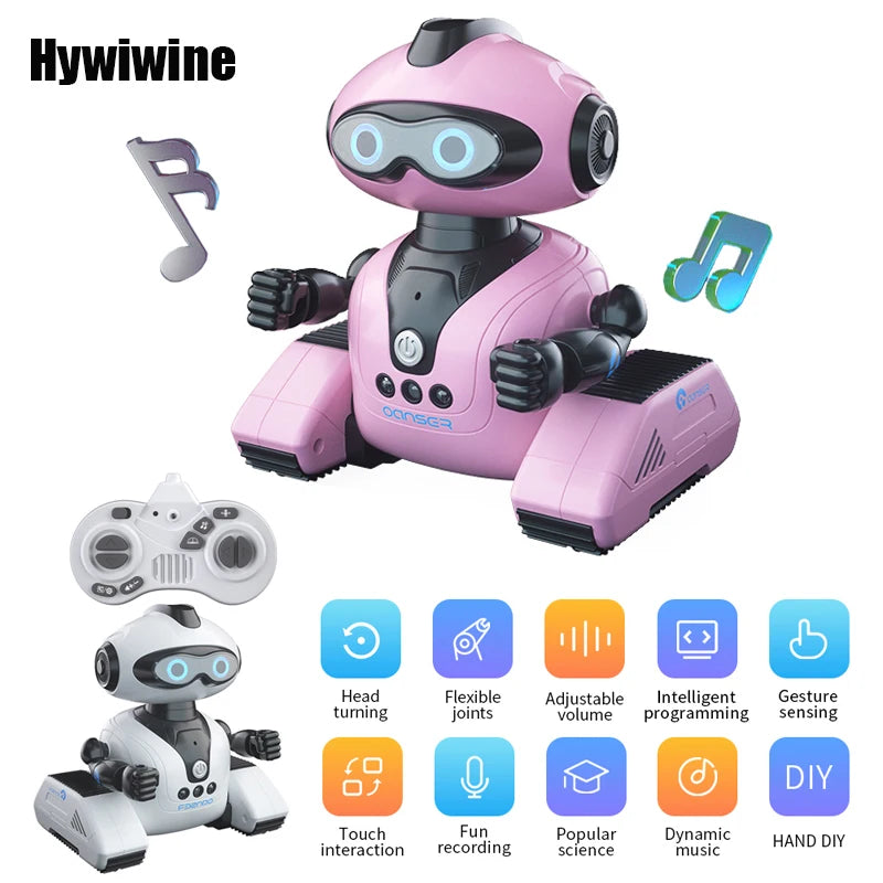 HY22 Gesture Sensing Remote Control Robot – Interactive Toy with LED Eyes & DIY Features
