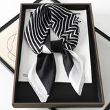 2024 Silk Square Scarf – Elegant Satin Bandana for Women