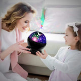 Rotating Star and Moon Night Light Projector for Kids’ Bedroom