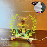 LED Light-Up Drawing Board - USB-Powered Electronic Sketch Pad with 7 Color Pens