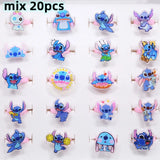 Disney Stitch Anime Rings - 10/20/36pc Cute Acrylic Jewelry Set for Kids
