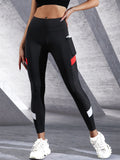 Ankle-Length Yoga Leggings for Women – Elastic Waist, Comfortable Polyester Fabric with Welt Pockets