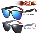 Vintage Square Unisex Sunglasses – Polarized Anti-Glare UV400 Shades for Driving & Fishing