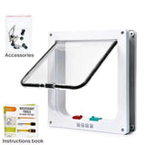 Weatherproof Cat Door with 4-Way Locking – Fits Interior Doors, Cabinets & Garages