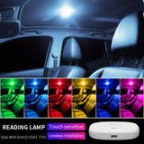 Car Ambient Light – Multi-Color LED Neon Light for Car Interior, USB Rechargeable, Magnetic Mount, 3 Modes, 12V/24V