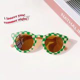 Gafas de sol redondas esmeriladas vintage para niños con protección UV400: protección solar elegante para niños