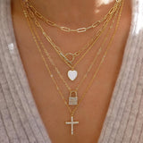 Collar con colgante de candado bohemio: joyería llamativa de inspiración vintage para mujeres