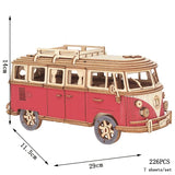 3D Wooden Puzzle RV Model Kit – DIY Educational Toy for Kids & Adults