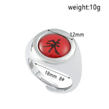 Akatsuki Itachi Cosplay Ring Set – Naruto Metal Jewelry for Men & Women