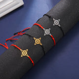 Witch’s Knot Stainless Steel Wax Rope Bracelet – Symbol of Protection & Strength