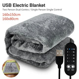 Electric Heated Blanket – Dual-Control, 5V Low Voltage, 5-Temperature Settings for Single or Double Bed Use