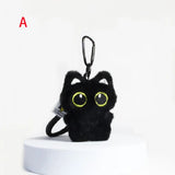Adorable Plush Cat Keychain – Cute Black Cat Doll Keyring for Bags & Decor