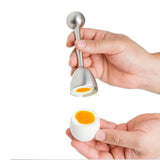 Stainless Steel Egg Topper Cutter – Precision Egg Shell Opener for Raw & Boiled Eggs