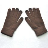 New Winter Thicken Warm Gloves For Men Women Students Knitted Three Finger Touch Screen Mittens Outdoor Cycling Skiing Gloves