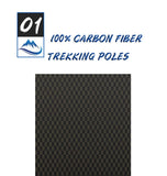Ultralight Carbon Fiber Hiking Stick with Anti-Shock Grip – Trekking Pole for Mountain Climbing
