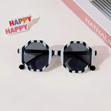 Gafas de sol redondas esmeriladas vintage para niños con protección UV400: protección solar elegante para niños