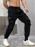 Men’s Lightweight Safari Cargo Pants – Elastic Waist Casual Trousers with Pockets