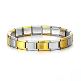 Pulseras con dijes italianos DIY Cadena básica Brazalete de acero inoxidable Módulos ensamblados versátiles Regalo ideal 9 mm Universal Dropshipping