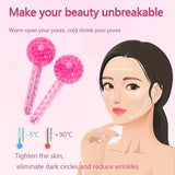 Professional Ice Globes for Face - Dual Cryo Facial Massage Set for Puffiness & Skin Tightening