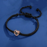 Custom Heart Photo Bracelet – Personalized Rope Chain Jewelry for Women