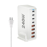 240W GaN Desktop Charger with 8-Port USB-C and Fast Charge 3.0
