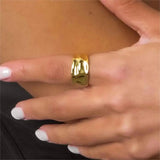 Stackable Ripple Wave Rings for Women – Adjustable Stainless Steel 18K Gold & Silver Plated Minimalist Jewelry