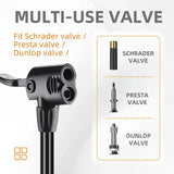 High-Pressure Manual Bike Pump with Gauge – 160PSI for Bicycle, Motorcycle, Balls & More