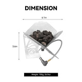 Portable Gas Fire Pit – Windproof Outdoor Heater for Camping with 3753BTU Output